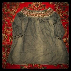 Knox Rose XS off the shoulder denim tunic